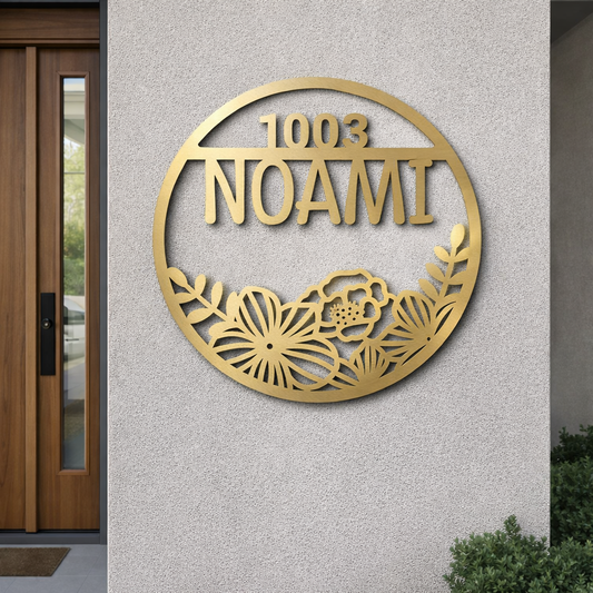 Floral Halo Name Plate - InGifted