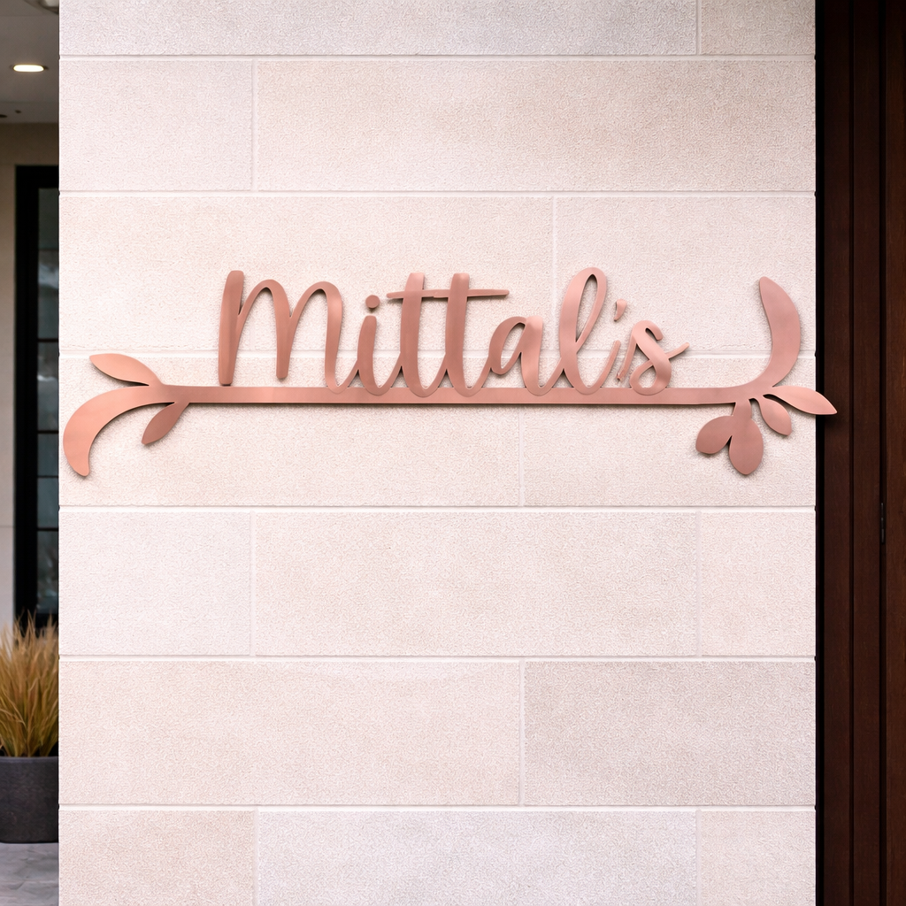 Floral Signature Name Plate - InGifted