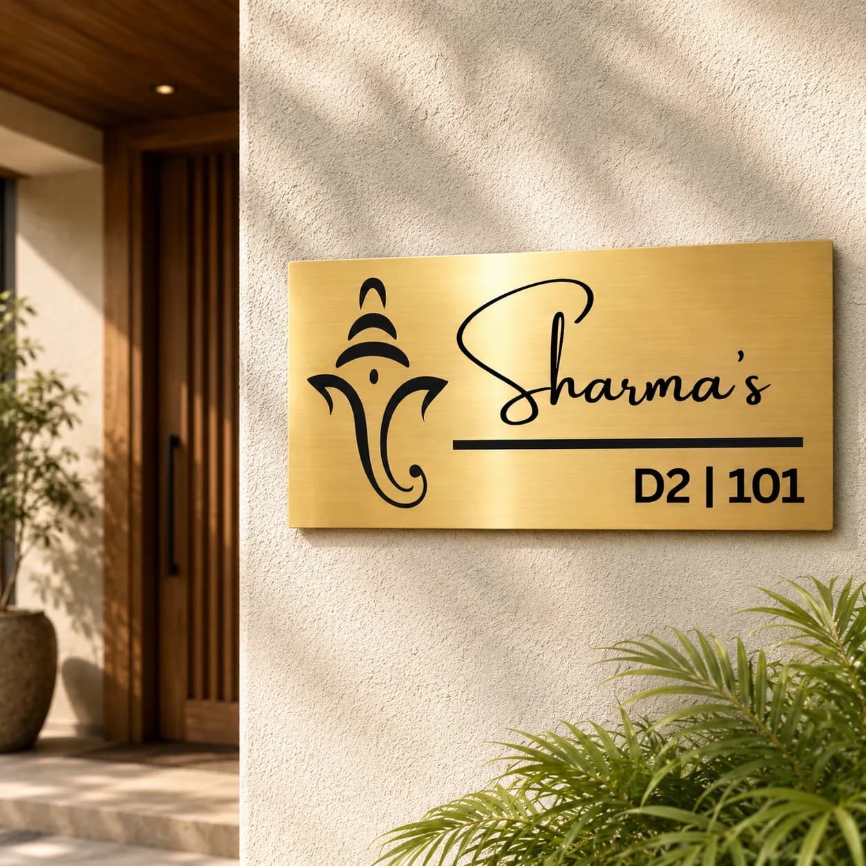 Ganesha Grace Name Plate