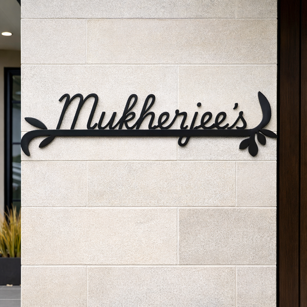 Floral Signature Name Plate - InGifted