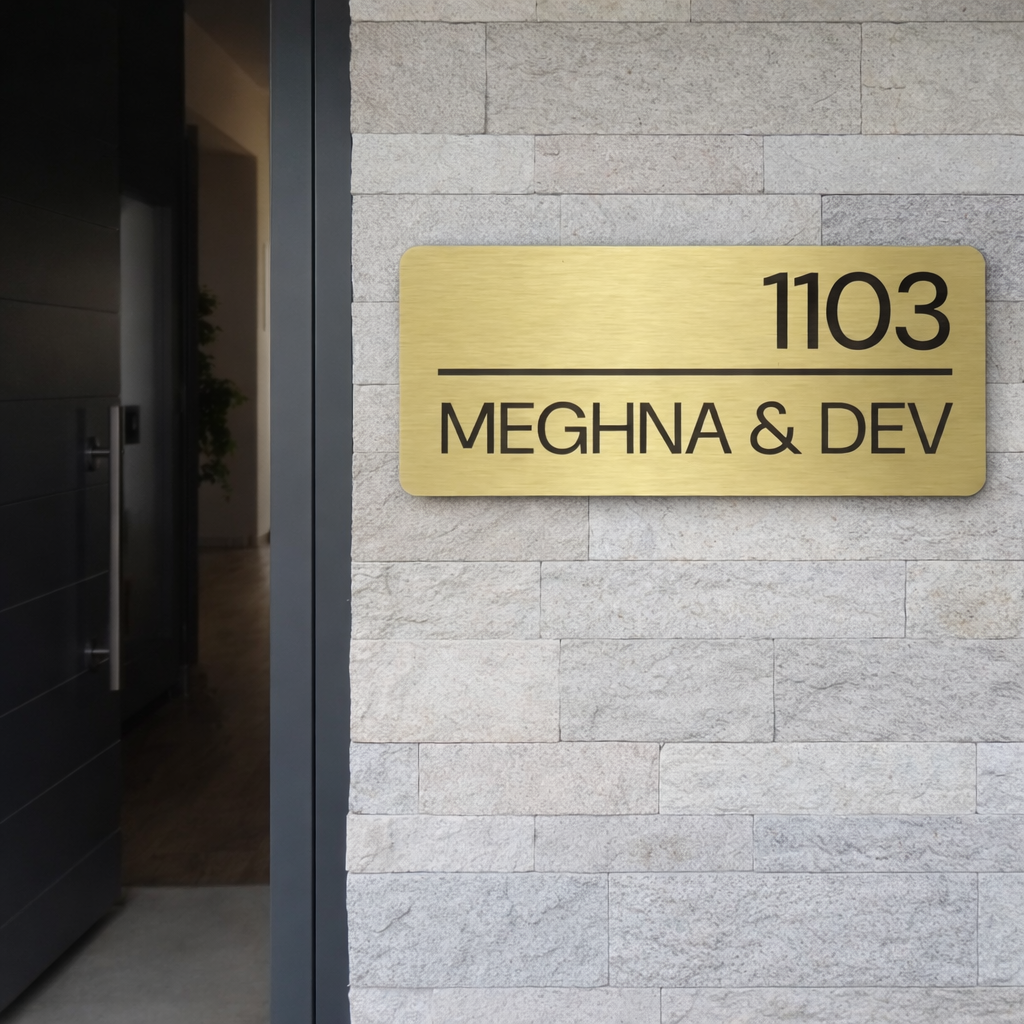 Modern Crest Name Plate - InGifted