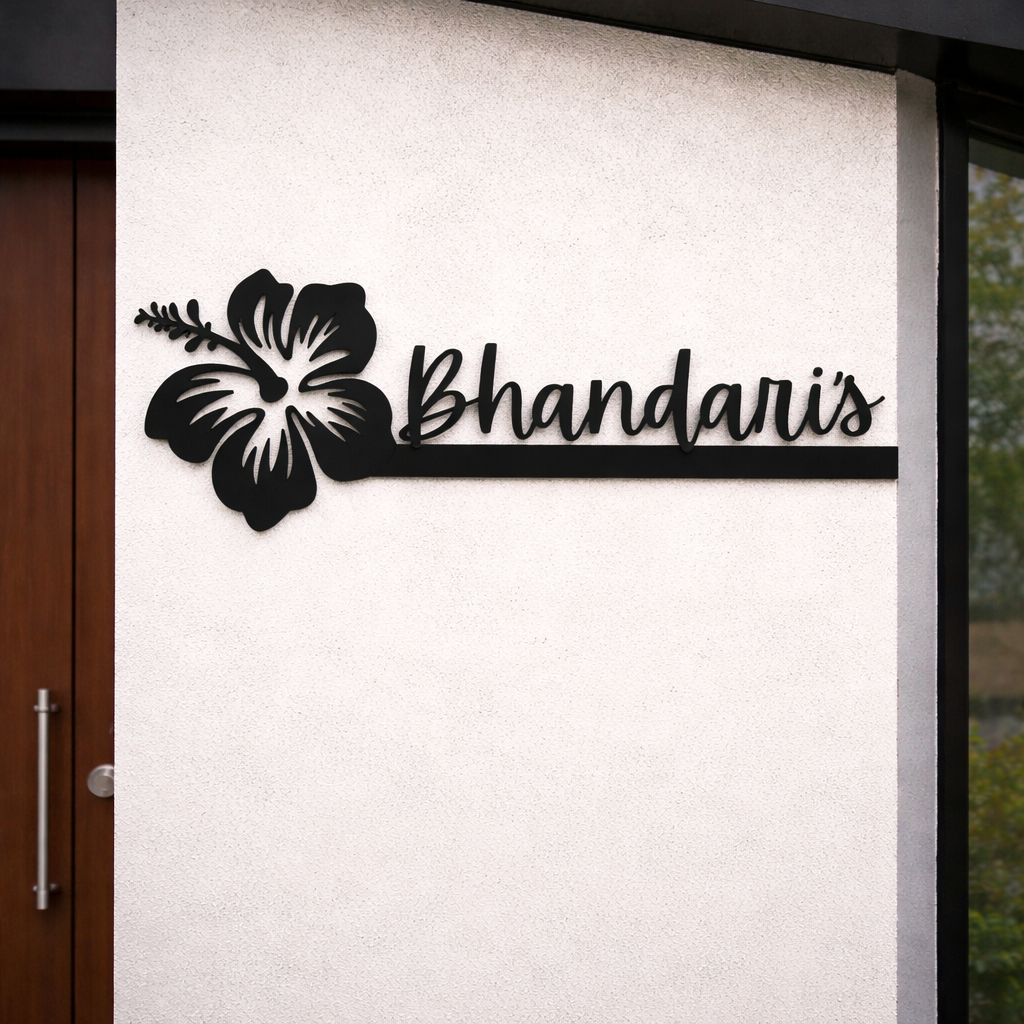 Floral Swirl Name Plate - InGifted