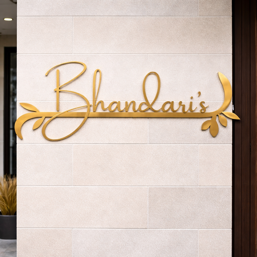 Floral Signature Name Plate - InGifted