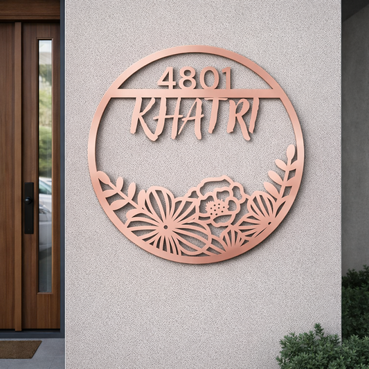 Floral Halo Name Plate - InGifted