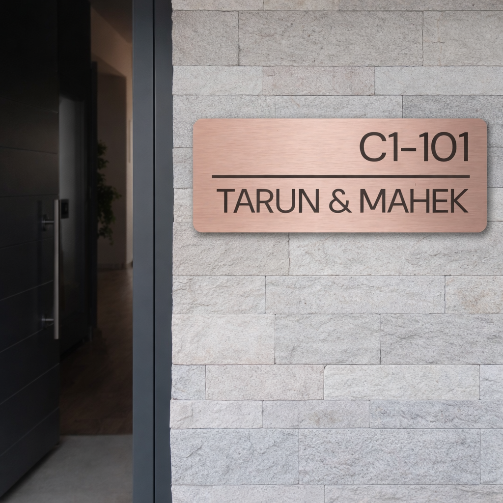 Modern Crest Name Plate - InGifted