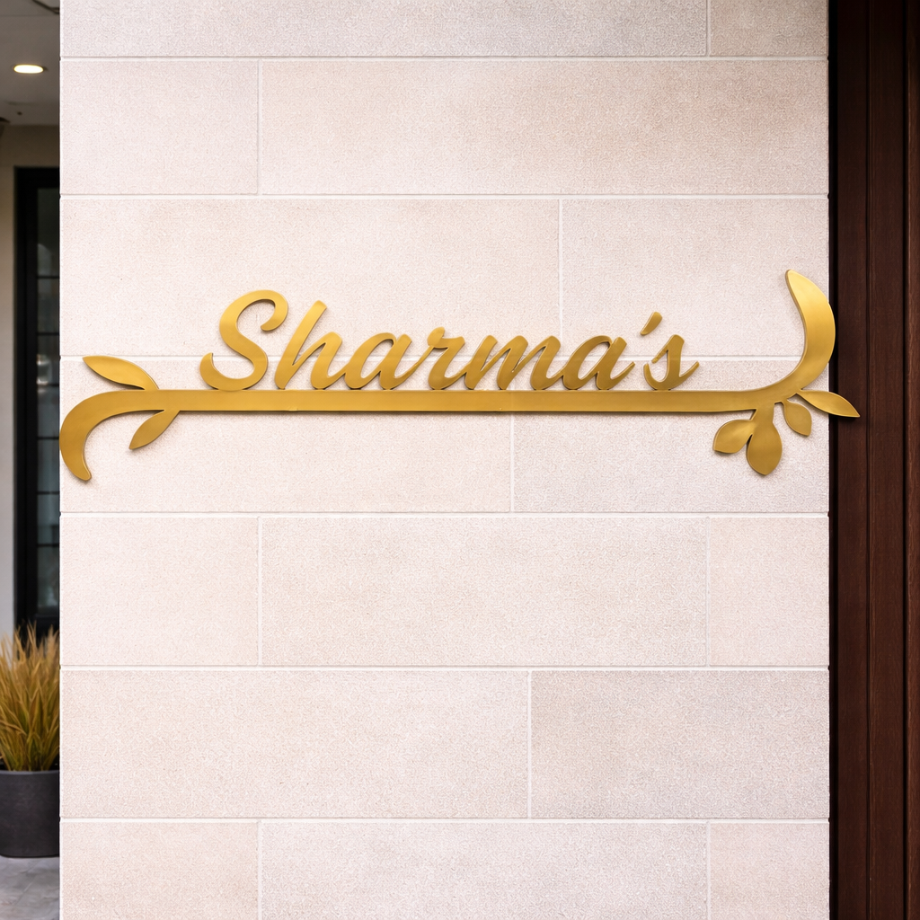 Floral Signature Name Plate - InGifted