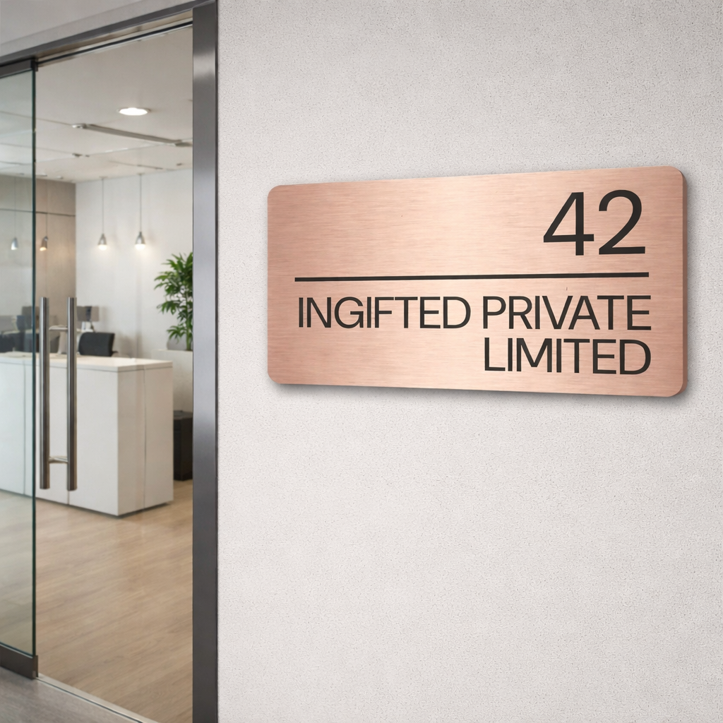 Modern Crest Name Plate - InGifted