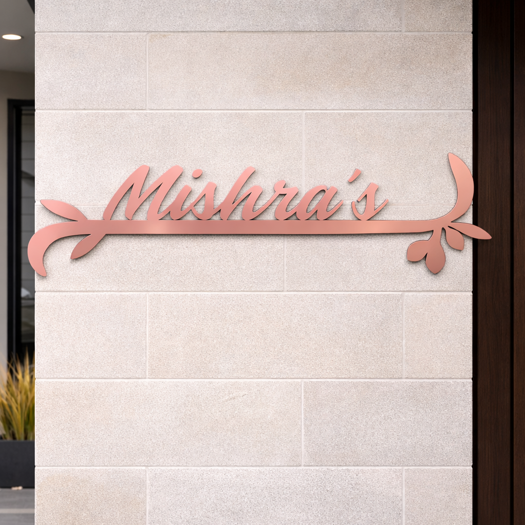 Floral Signature Name Plate - InGifted