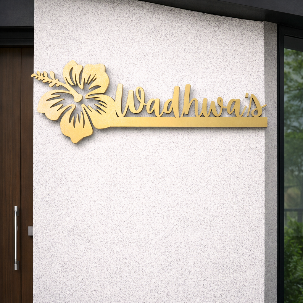 Floral Swirl Name Plate - InGifted