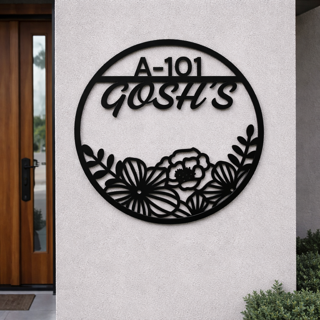 Floral Halo Name Plate - InGifted