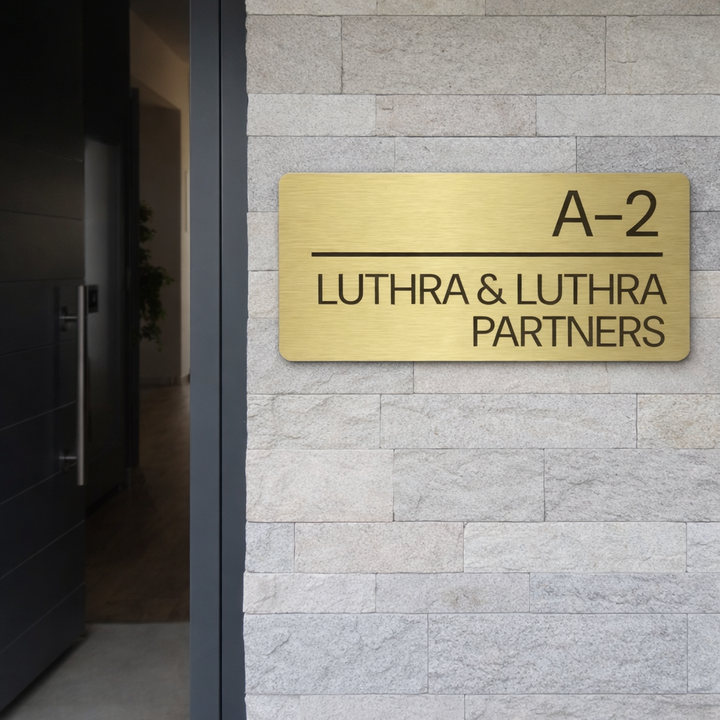 Modern Crest Name Plate - InGifted