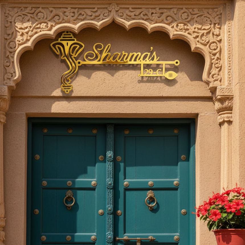 Vastu Inspired Ganesha Name Plate