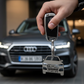 Audi custom car keychain by InGifted featuring a sleek design and logo, perfect for car enthusiasts and collectors.