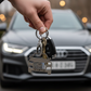 Audi custom car keychain by InGifted featuring a sleek design and logo detail, perfect for car enthusiasts.