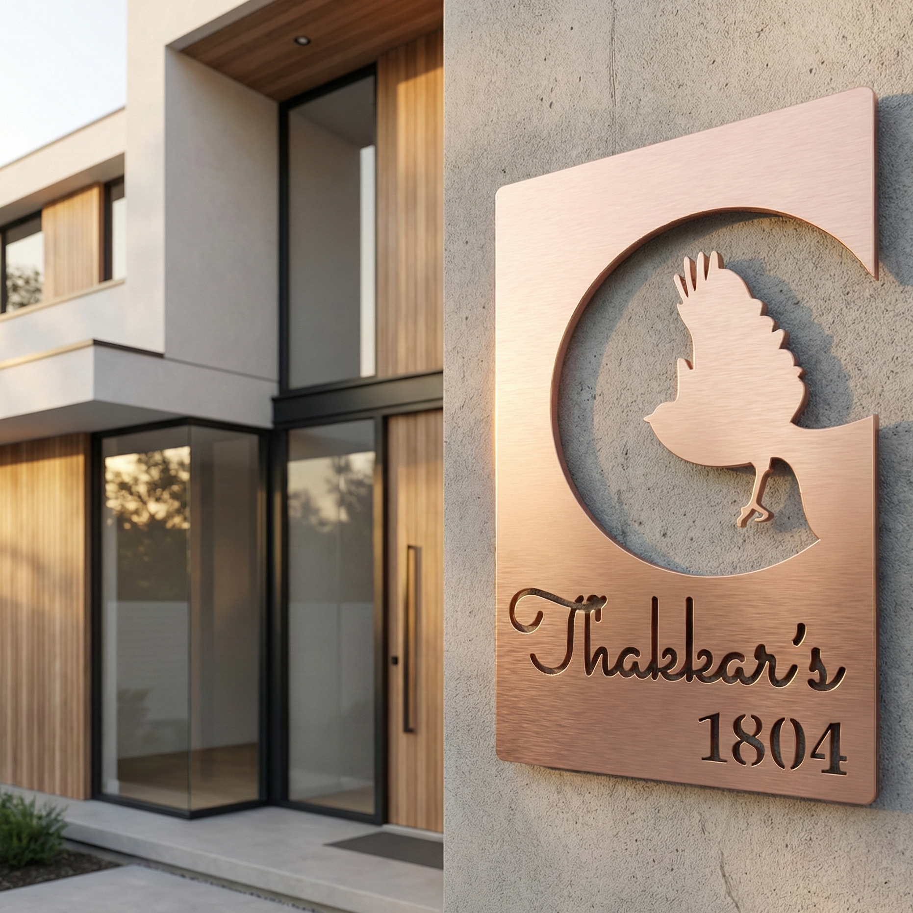 Personalized Freedom name plate by InGifted, featuring elegant lettering on a sleek background.