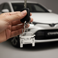 Toyota custom car keychain by InGifted featuring a sleek design and vibrant colors, ideal for car enthusiasts.