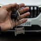 Mahindra custom car keychain by InGifted, featuring a sleek design with intricate detailing and a sturdy keyring.